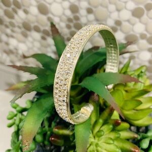 Fashion jewelry rhinestones silver bangle